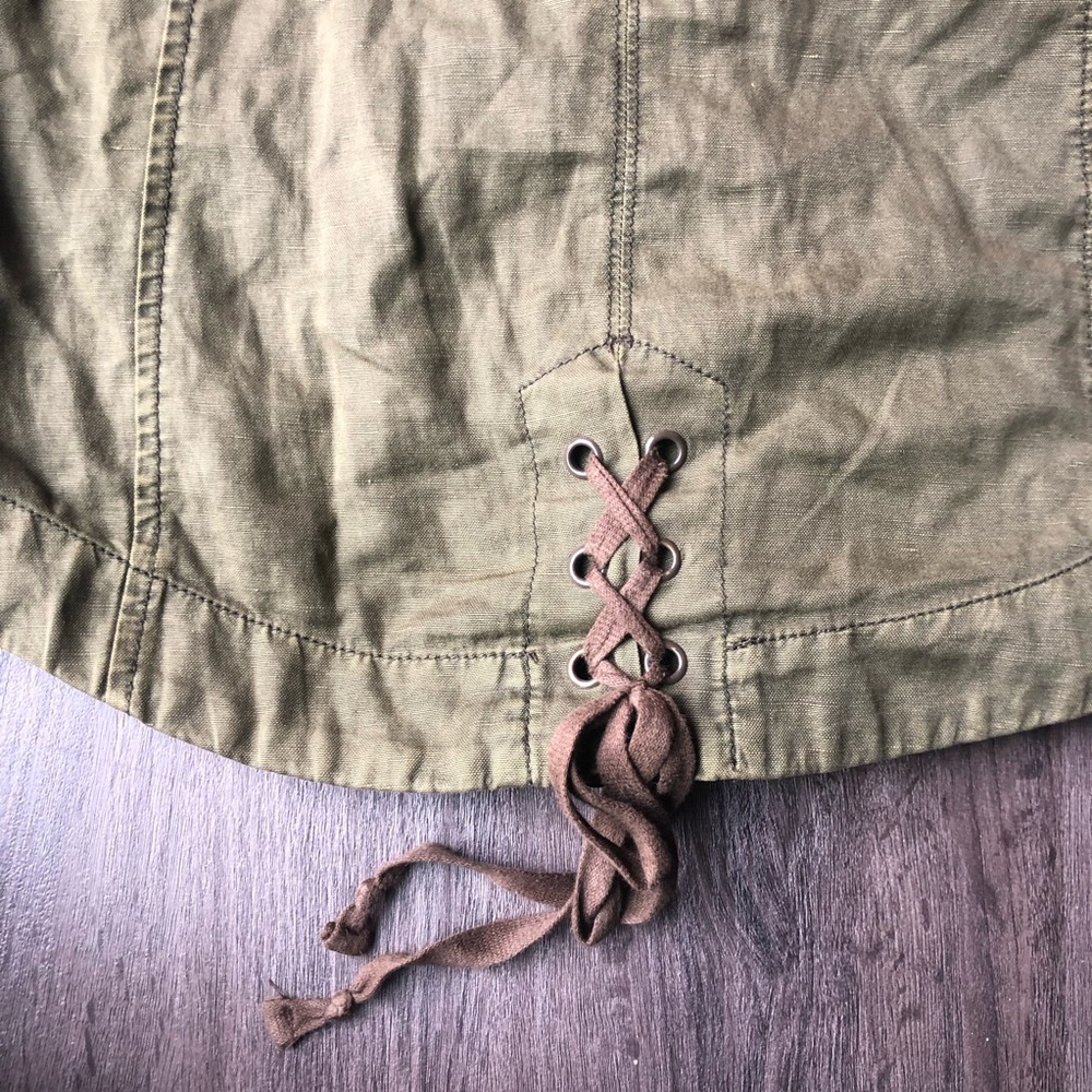 Anthropologie x Hei Hei Military Jacket Women’s Small Army Green Utility Lace - Picture 9 of 15